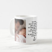 Schattige Beste Papa Gedicht 2-Foto Koffiemok (Voorkant links)