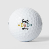 Schattige beste papa ooit golfballen (Voorkant)