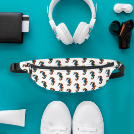 Schattige beste papa ooit kleurrijke zeepaardpatro heuptasje