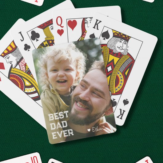 Schattige Beste Papa Ooit Speelkaarten