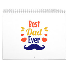 Schattige Beste Papa Ooit Typografie Kalender