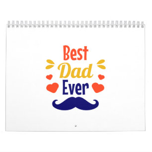 Schattige Beste Papa Ooit Typografie Kalender