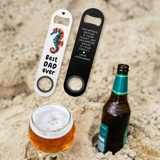 Schattige Beste Papa Zeepaardje Nautische Vader Ma Speed Flessenopener