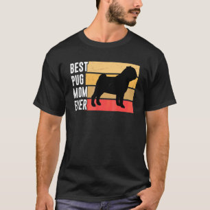 Schattige beste Pug-moeder ooit grap hondenbezitte T-shirt