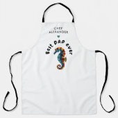 Schattige beste vader ooit kleurrijke zeepaardje v schort (Voorkant)