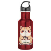 Schattige beste vis kat moeder aangepaste script n waterfles (Voorkant)