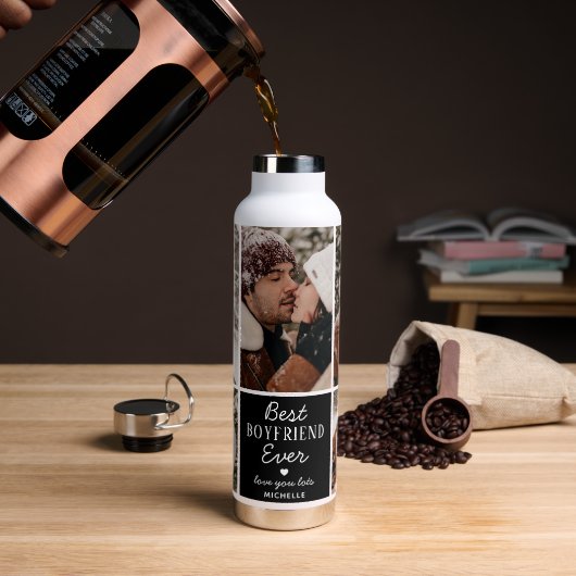 Schattige 'Beste vriend ooit' 5 foto collage Waterfles (Koffie)