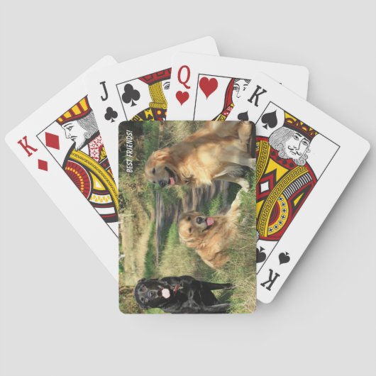 Schattige beste vrienden honden pokerkaarten (Achterkant)