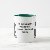 Schattige beste vrienden: Schattigee en lieve hond Mok (Midden)