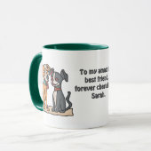 Schattige beste vrienden: Schattigee en lieve hond Mok (Voorkant links)