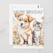 Schattige beste vrienden voor altijd briefkaart (Voorkant / Achterkant)