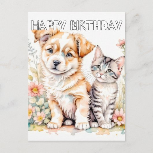 Schattige beste vrienden voor altijd briefkaart (Voorkant)