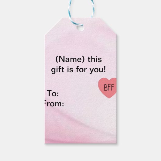Schattige beste vriendin cadeaulabel (Voorkant)