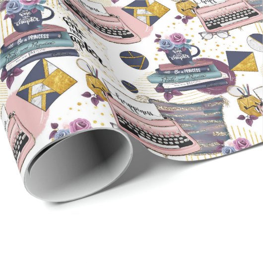 Schattige betegeld boek gezellig patroon cadeaupapier (Rol Hoek)