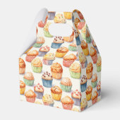 Schattige betegeld cupcake patroon bedankdoosjes (Achterkant)