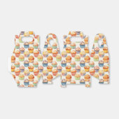 Schattige betegeld cupcake patroon bedankdoosjes (Uitgevouwen)