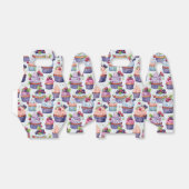 Schattige betegeld cupcake patroon bedankdoosjes (Uitgevouwen)