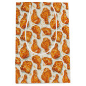 Schattige betegeld gebakken kippepatroon medium cadeauzakje (Voorkant)