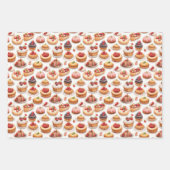 Schattige betegeld gemengd gebak feest inpakpapier vel (Voorkant 3)