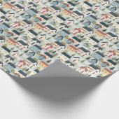 Schattige betegeld huisje kern Huis warming party Cadeaupapier (Hoek)