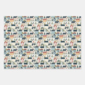 Schattige betegeld huisje kern Huis warming party Inpakpapier Vel (Voorkant)