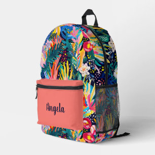 Schattige betegeld Japans patroon voeg naam tiener Bedrukte Rugzak