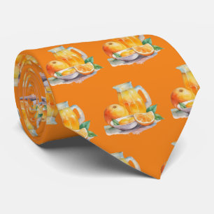Schattige betegeld oranje sap stropdas