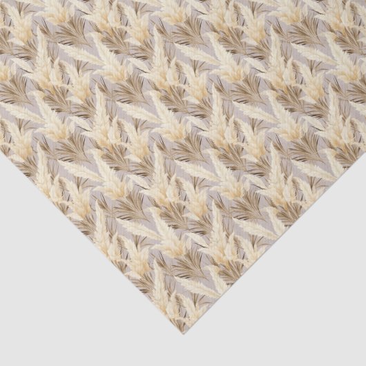 Schattige betegeld Pampas Grass patroon Tissuepapier (Detail)