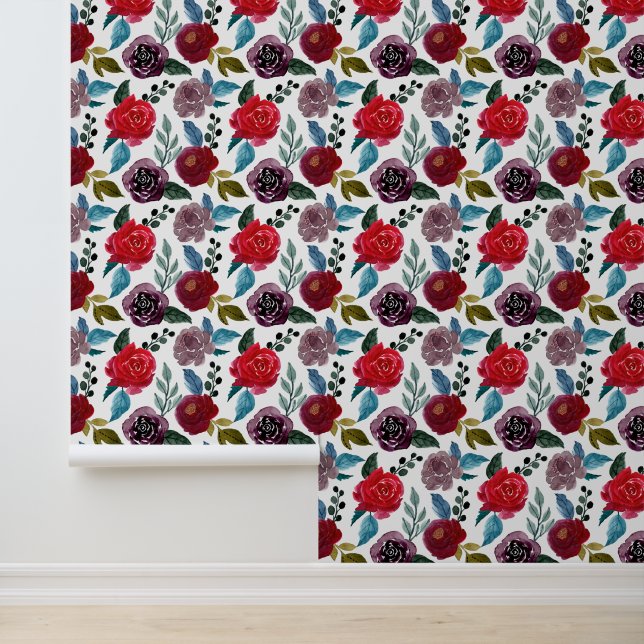 Schattige betegeld roos behang (Applicatie)