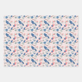 Schattige betegeld vogelliefhebbers feest inpakpapier vel (Voorkant 2)