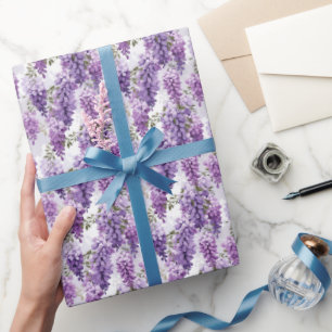 Schattige betegeld wisteria patroon cadeaupapier