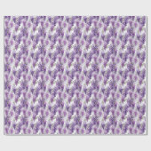 Schattige betegeld wisteria patroon cadeaupapier (Vlak)