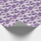 Schattige betegeld wisteria patroon cadeaupapier (Hoek)