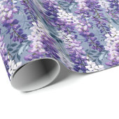 Schattige betegeld wisteria patroon cadeaupapier (Rol Hoek)