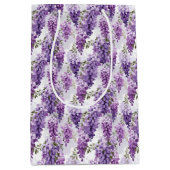 Schattige betegeld wisteria patroon medium cadeauzakje (Voorkant)