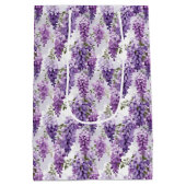 Schattige betegeld wisteria patroon medium cadeauzakje (Achterkant)