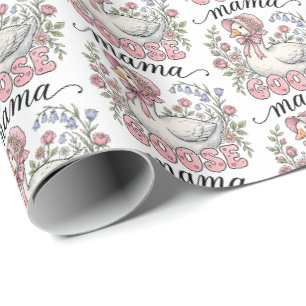 Schattige betegelde Mama gans Moederdag Cadeaupapier