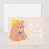 Schattige beterschap ansichtkaart briefkaart (Voorkant / Achterkant)