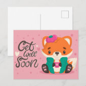 Schattige beterschap kaart (Voorkant / Achterkant)