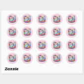 Schattige beterschap kat ronde sticker (Vel)