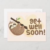 Schattige beterschap wenskaart briefkaart (Voorkant / Achterkant)