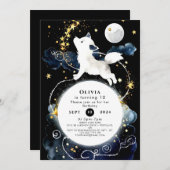 Schattige betovering Wolf Verjaardag Kaart (Voorkant / Achterkant)