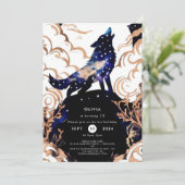 Schattige betovering Wolf Verjaardag Kaart (Staand voorkant)