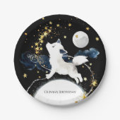 Schattige betovering Wolf Verjaardag Papieren Bordje (Voorkant)