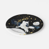 Schattige betovering Wolf Verjaardag Papieren Bordje (Gekanteld)