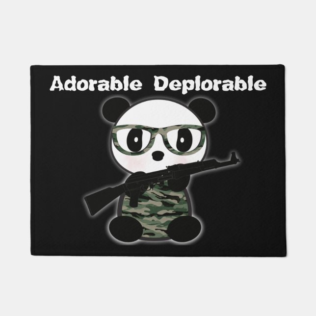 Schattige betreurenswaardige Panda-Beer Doormat Deurmat (Voorkant)
