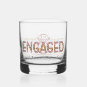 Schattige Betrokken namen toevoegen Bruiloft Whisky Glas (Voorkant)