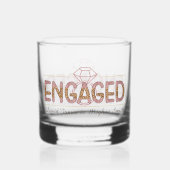 Schattige Betrokken namen toevoegen Bruiloft Whisky Glas (Achterkant)