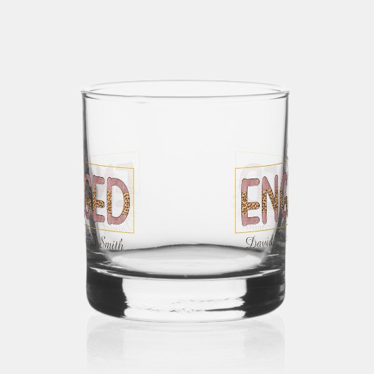 Schattige Betrokken namen toevoegen Bruiloft Whisky Glas (Links)