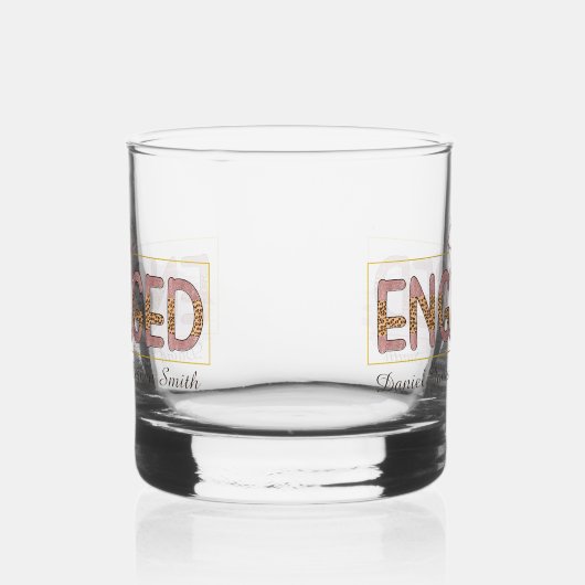 Schattige Betrokken namen toevoegen Bruiloft Whisky Glas (Rechts)